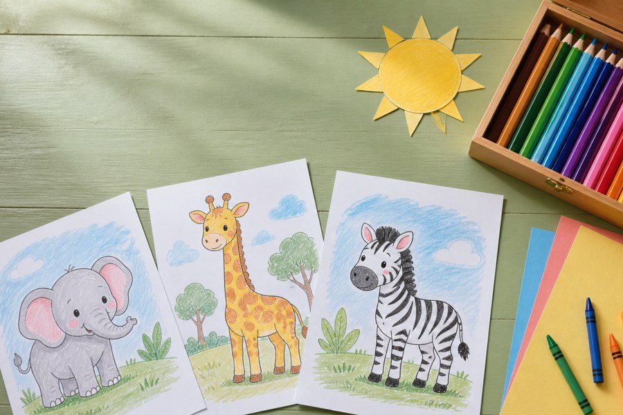 Imagine de prezentare pentru Planșe cu animale de la zoo de colorat