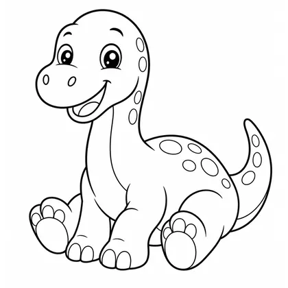 Gambar bayi dinosaurus untuk diwarnai