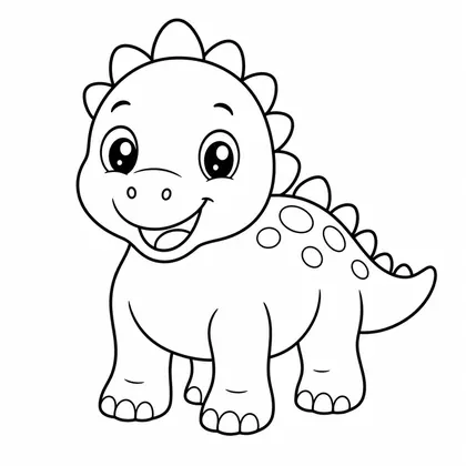 Planșă cu pui de dinozaur de colorat