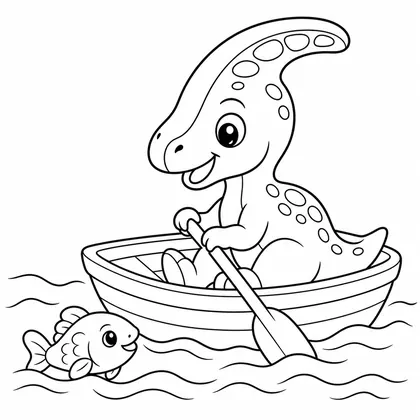Planșă cu pui de dinozaur de colorat