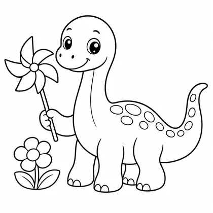Planșă cu pui de dinozaur de colorat