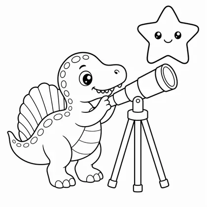Planșă cu pui de dinozaur de colorat