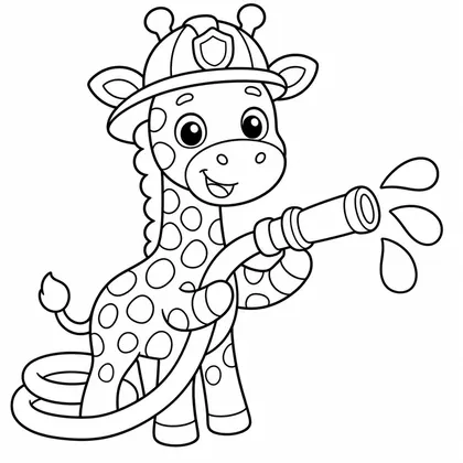 Planșă cu girafe de colorat
