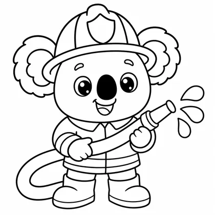 Planșă cu koala de colorat