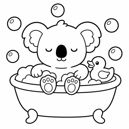 Planșă cu koala de colorat