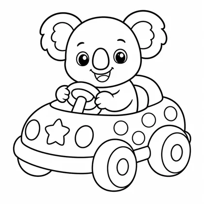 Planșă cu koala de colorat