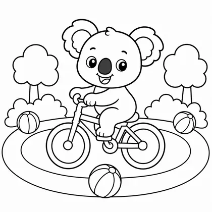 Planșă cu koala de colorat