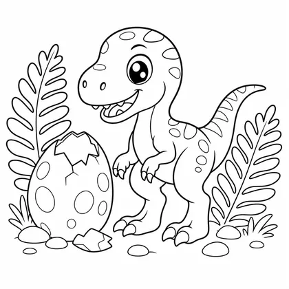 Gambar velociraptor untuk diwarnai