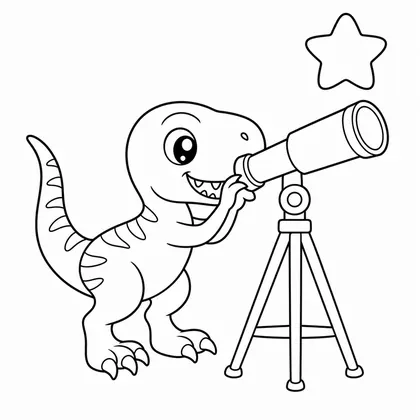 Planșă cu velociraptor de colorat