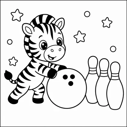 Planșă cu zebre de colorat