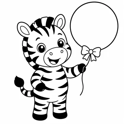 Planșă cu zebre de colorat