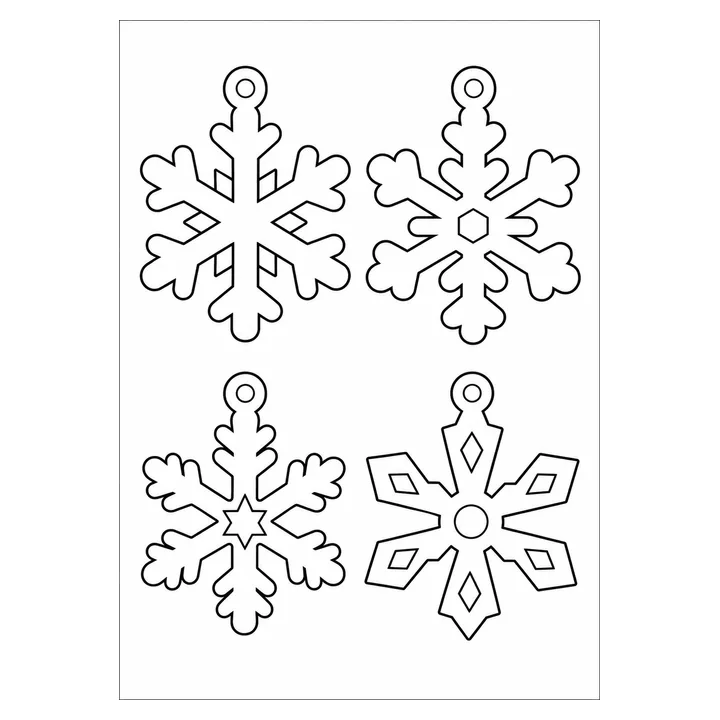 fulgi de zăpadă de colorat