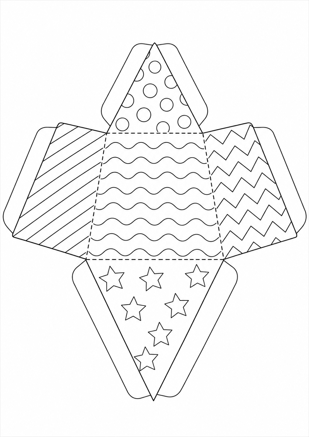 Tronco de pirámide triangular montable para imprimir